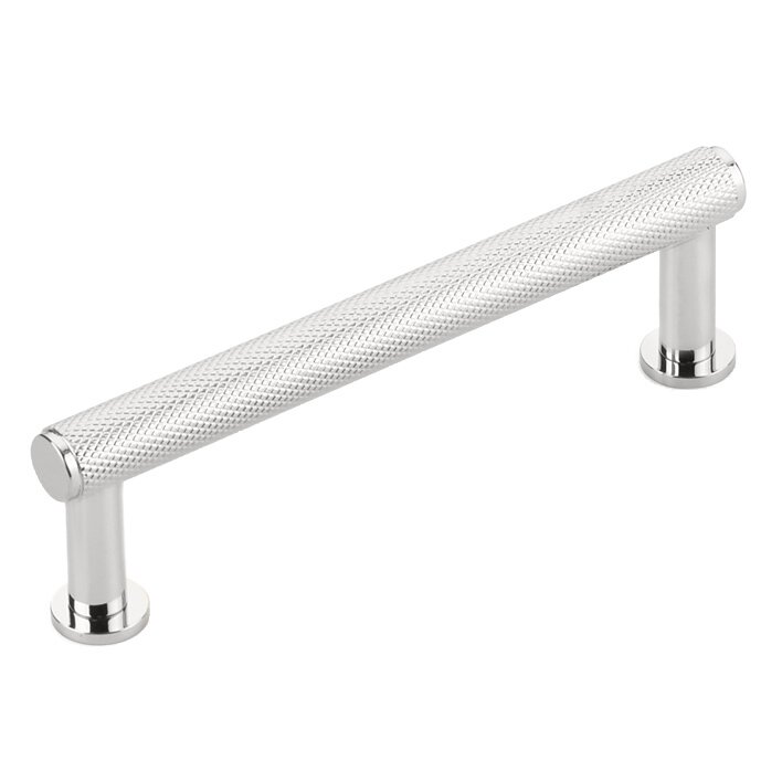 Schaub and Company 4" Centers Knurled Pull in Polished Chrome