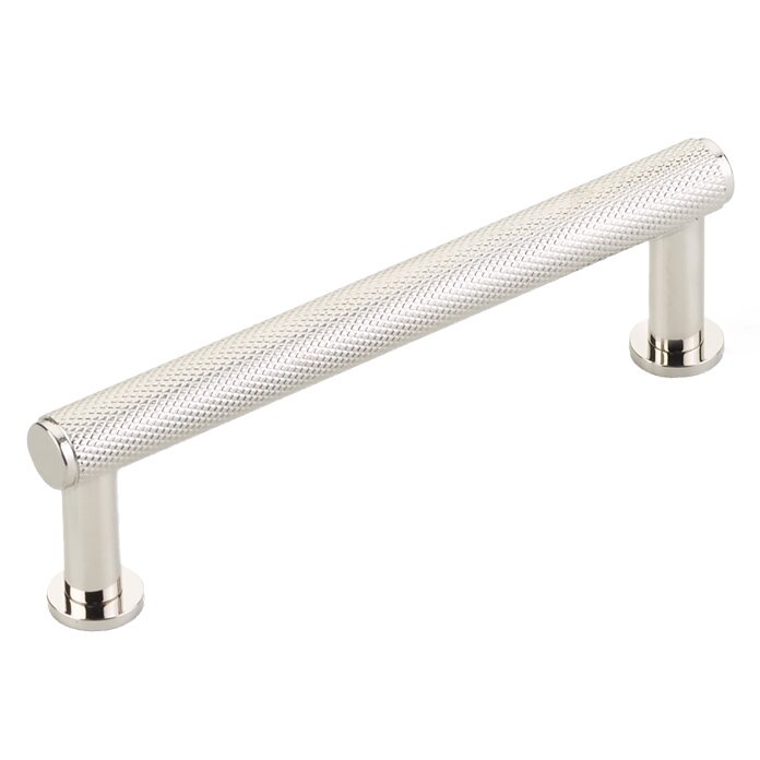 Schaub and Company 4" Centers Knurled Pull in Polished Nickel