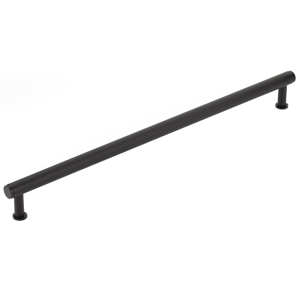 Schaub and Company 18" Centers Knurled Appliance Pull in Matte Black