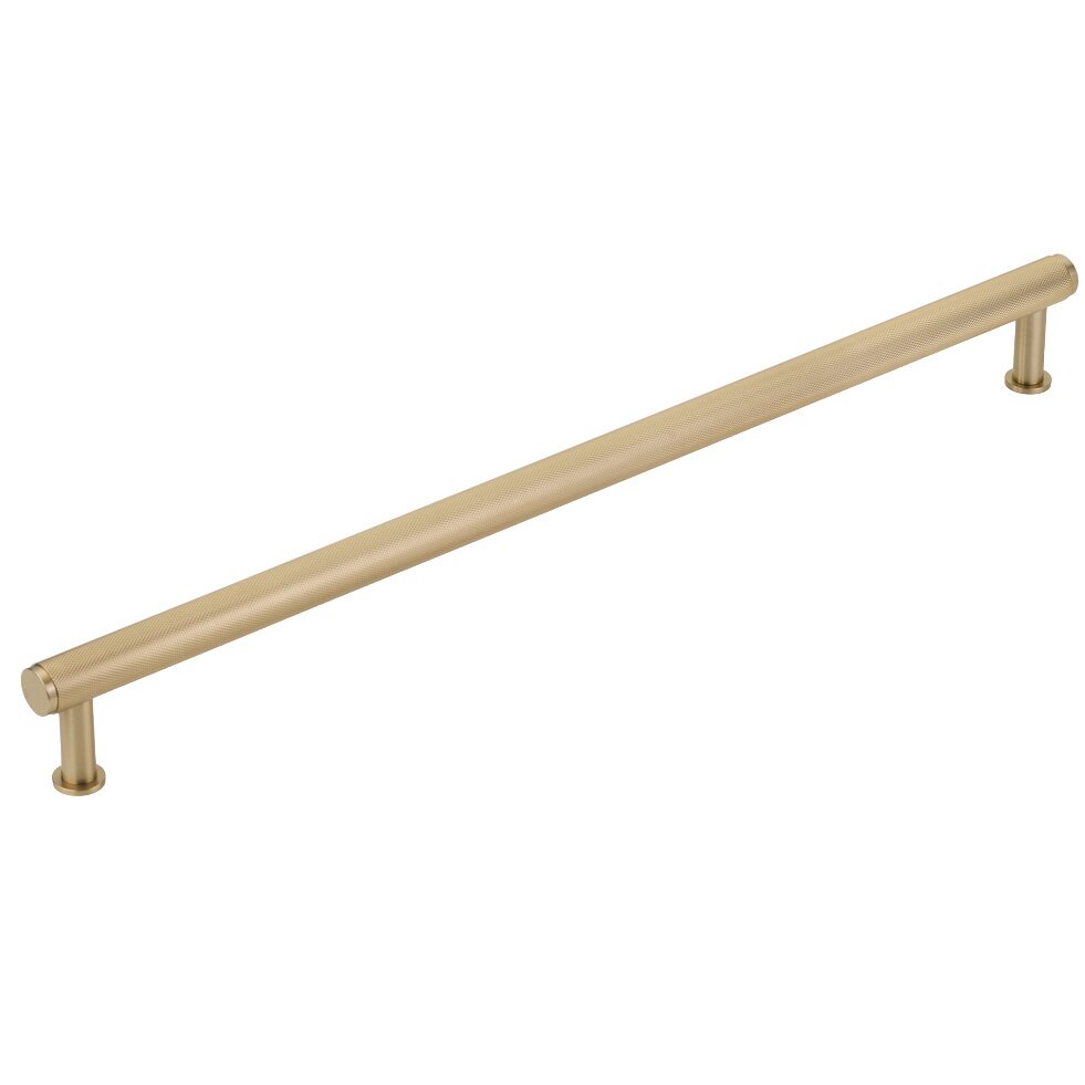 Schaub and Company 18" Centers Knurled Appliance Pull in Signature Satin Brass