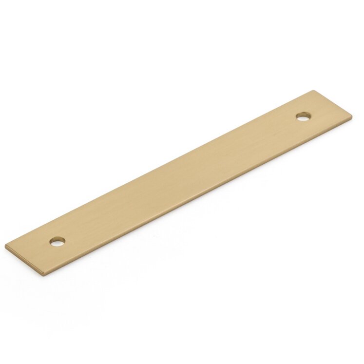 Schaub and Company 4" Centers Pull Backplate in Signature Satin Brass