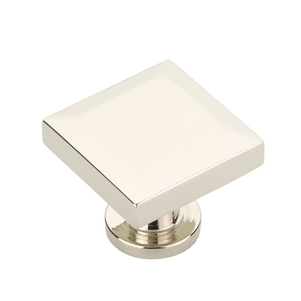 Schaub and Company 1 1/4" Square Knob in Polished Nickel