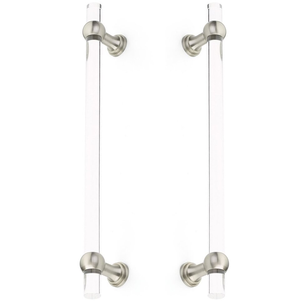 Schaub and Company 12" Centers Back To Back Pull in Satin Nickel