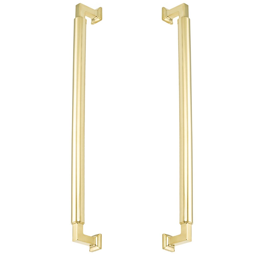 Schaub and Company 15" Centers Back To Back Pull in Unlacquered Brass