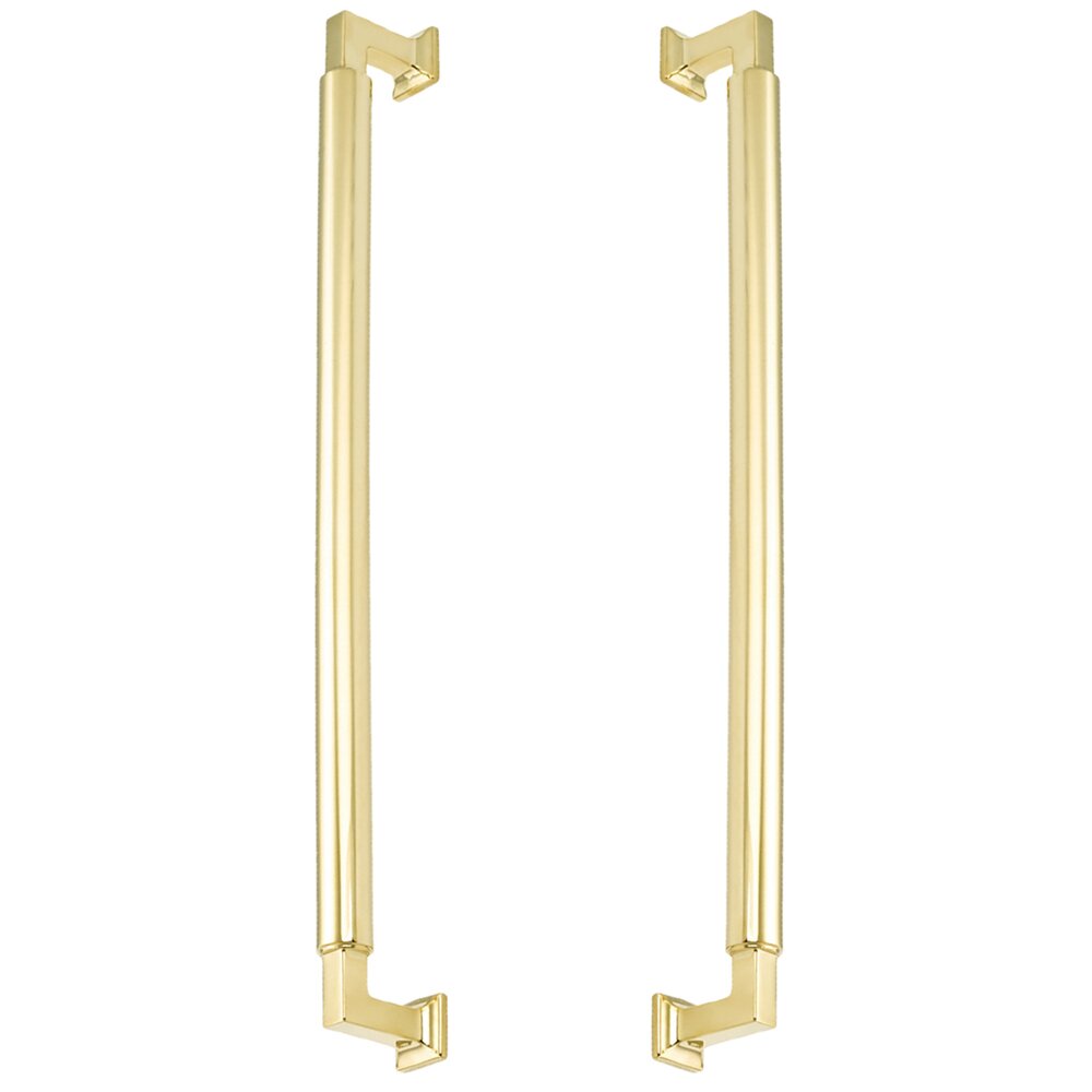 Schaub and Company 18" Centers Back To Back Pull in Unlacquered Brass