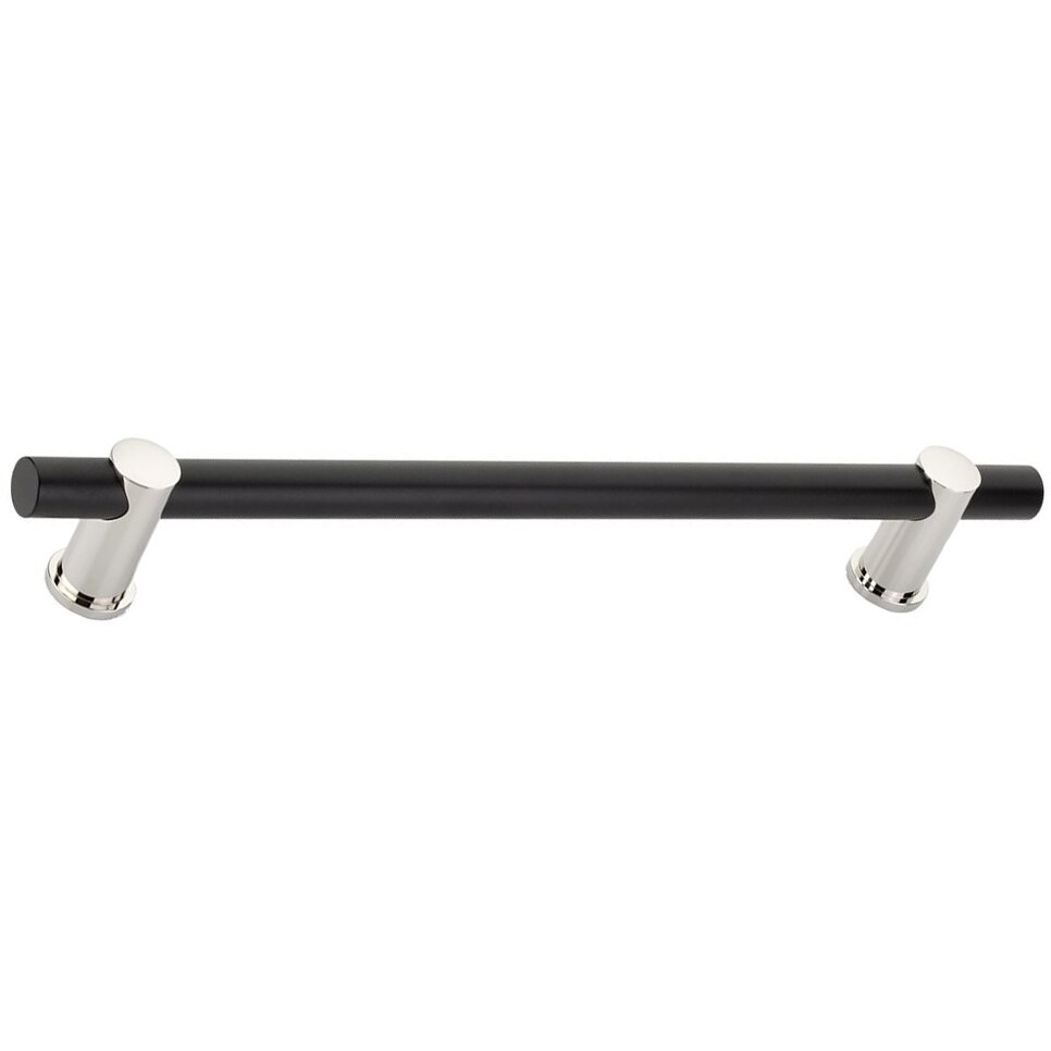 Schaub and Company 12" Centers Concealed Pull in Matte Black / Polished Nickel