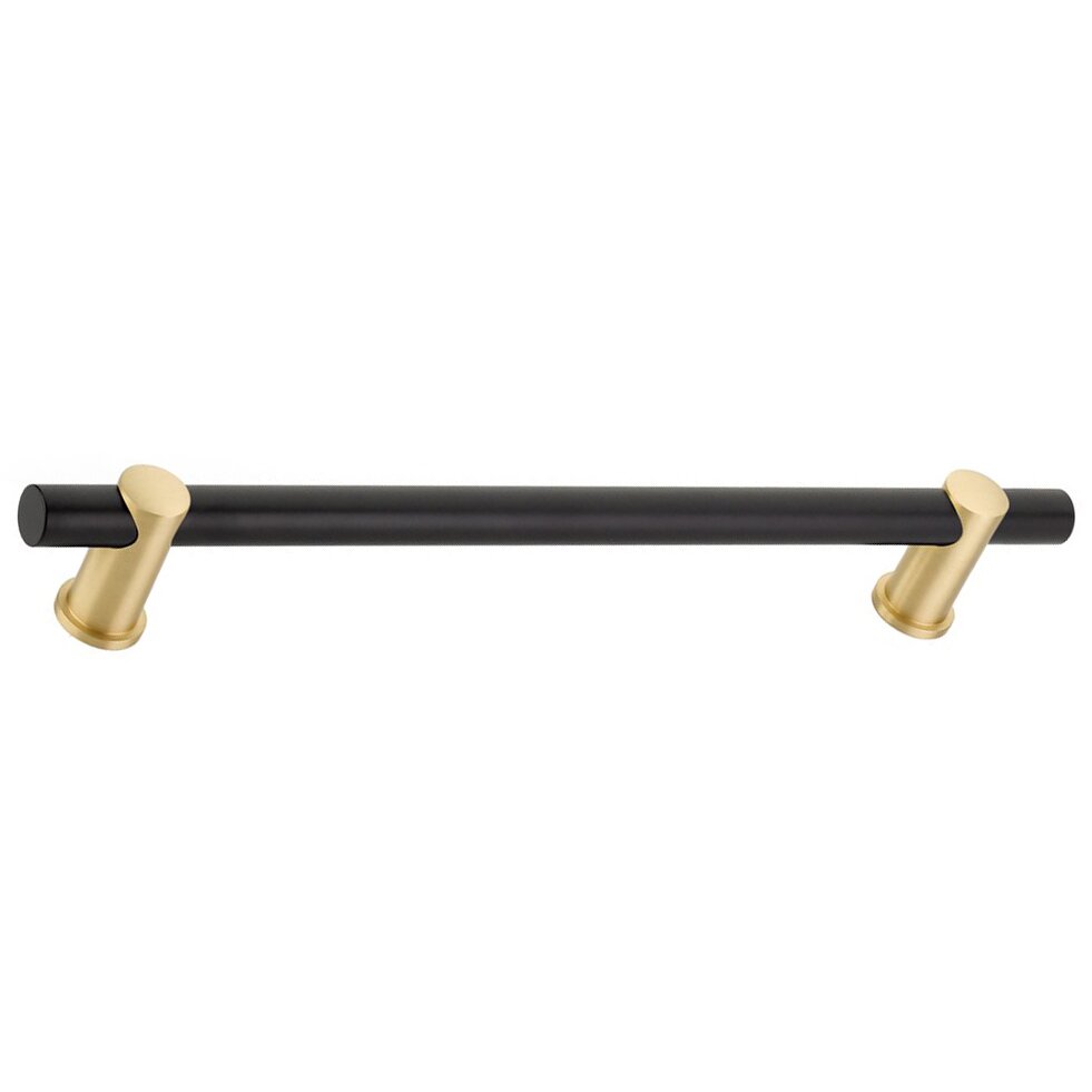 Schaub and Company 12" Centers Concealed Pull in Matte Black / Satin Brass