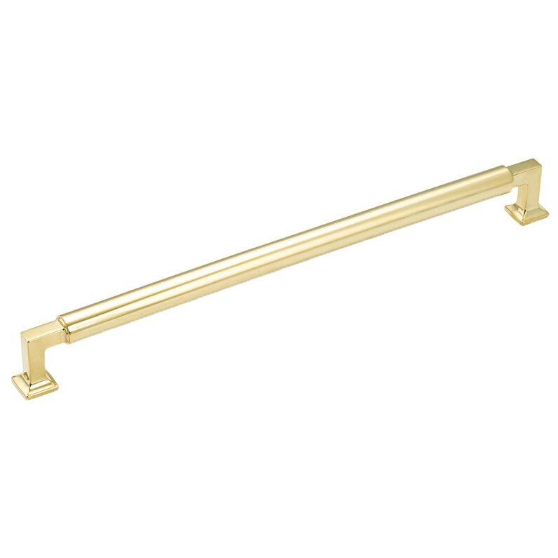 Schaub and Company 12" Centers Concealed Pull in Unlacquered Brass