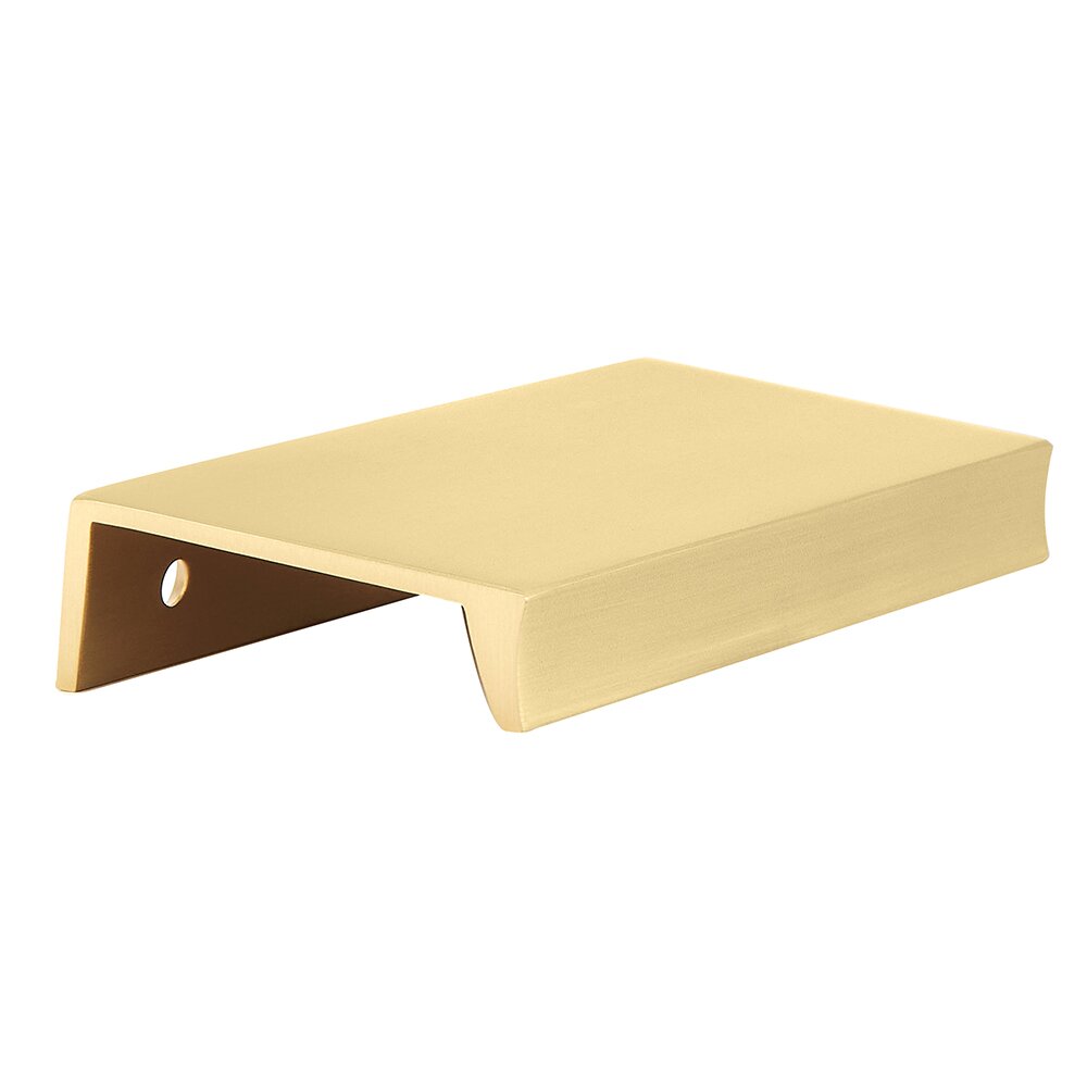 Schaub and Company 4 1/4" Long Edge Pull in Satin Brass
