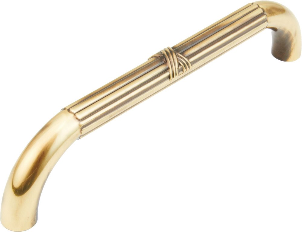 Schaub and Company Ribbon and Reed 10" ( 254mm ) Center Pull in Antique Light Polish