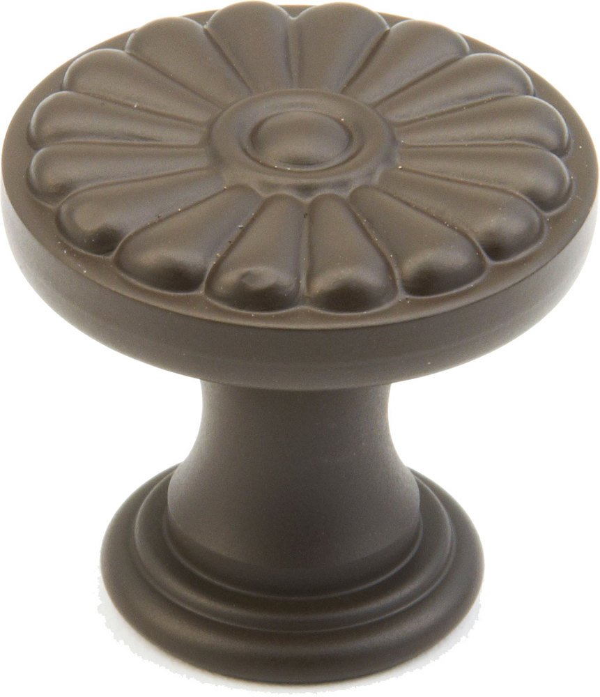 Schaub and Company 1 3/8" Round Flower Knob in Oil Rubbed Bronze