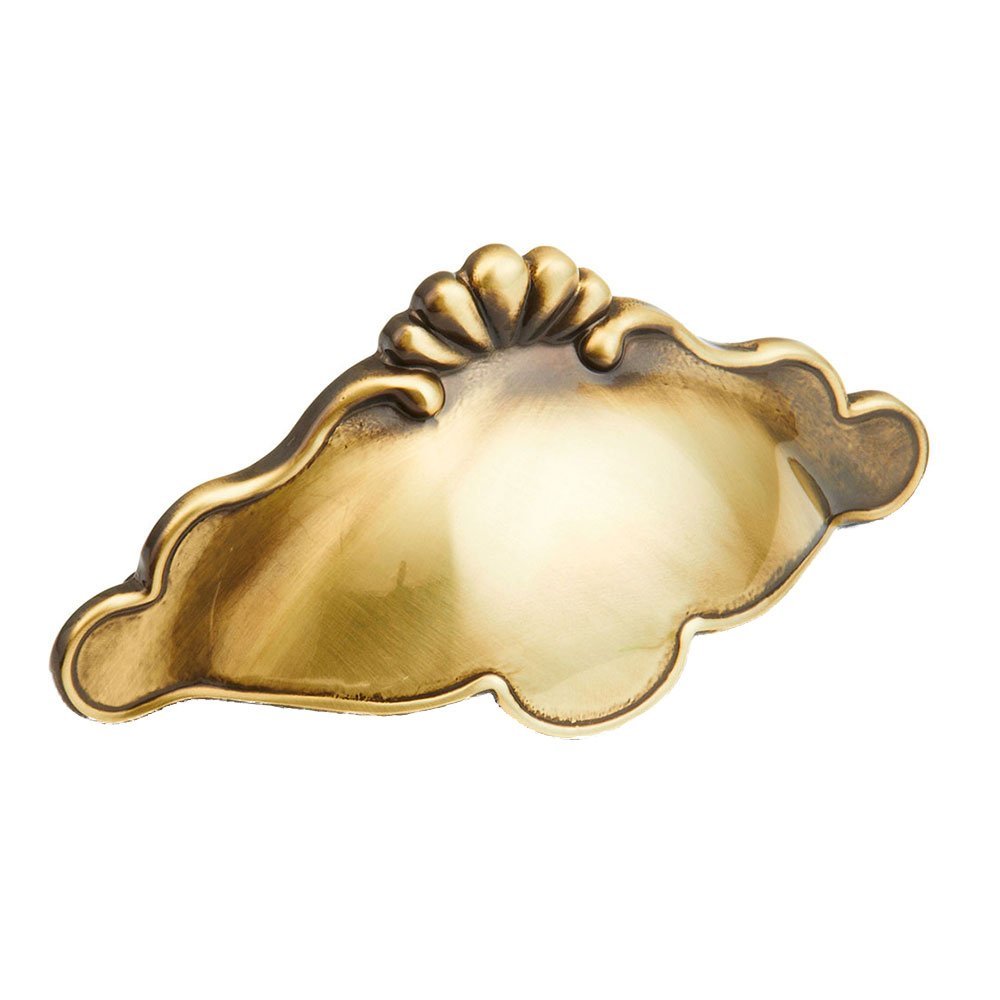 Schaub and Company 3" Center Scalloped Cup Pull in Antique Light Polish