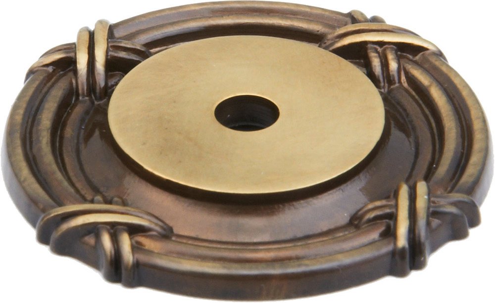 Schaub and Company Solid Brass Antique Light Polish 1 1/2" (38mm) Round Backplate