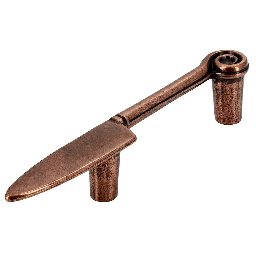 Siro Designs 64 mm Centers Knife Pull in Antique Copper