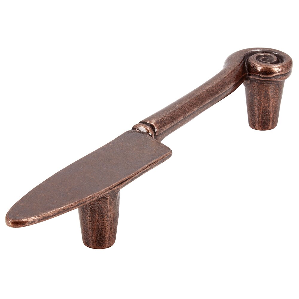 Siro Designs 96 mm Centers Knife Pull in Antique Copper