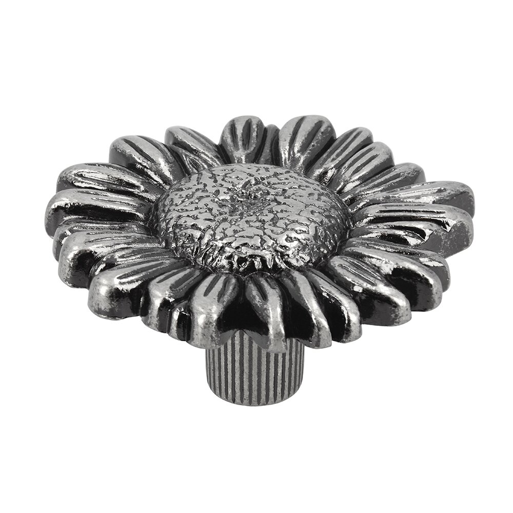 Siro Designs 47mm Diameter Flower Knob in Antique Silver