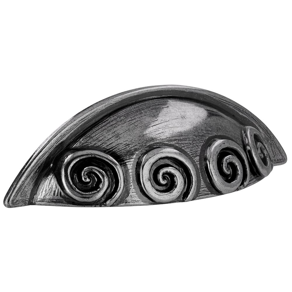 Siro Designs 64 mm Centers Spiral Cup Pull in Antique Silver