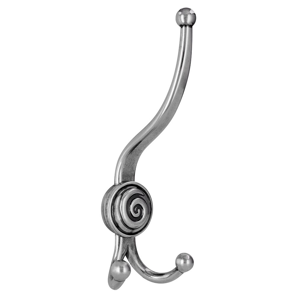 Siro Designs Spiral hook in Antique Silver