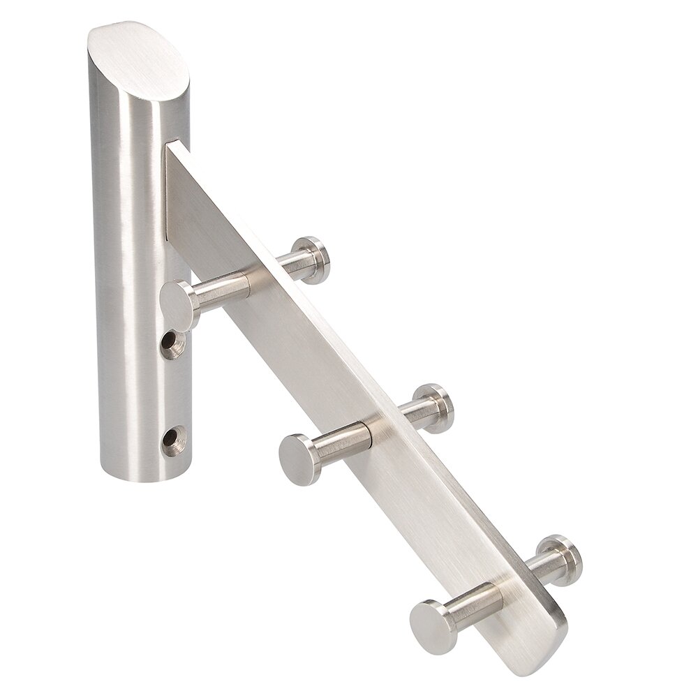 Siro Designs 34 mm Centers Small Coat Rack in Stainless Steel