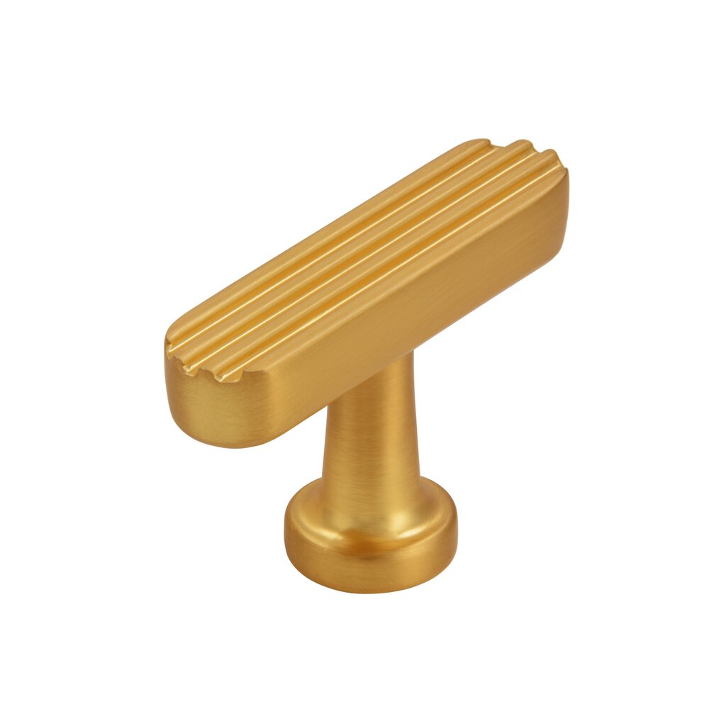 Siro Designs 48 mm Long Knob In Brushed Gold