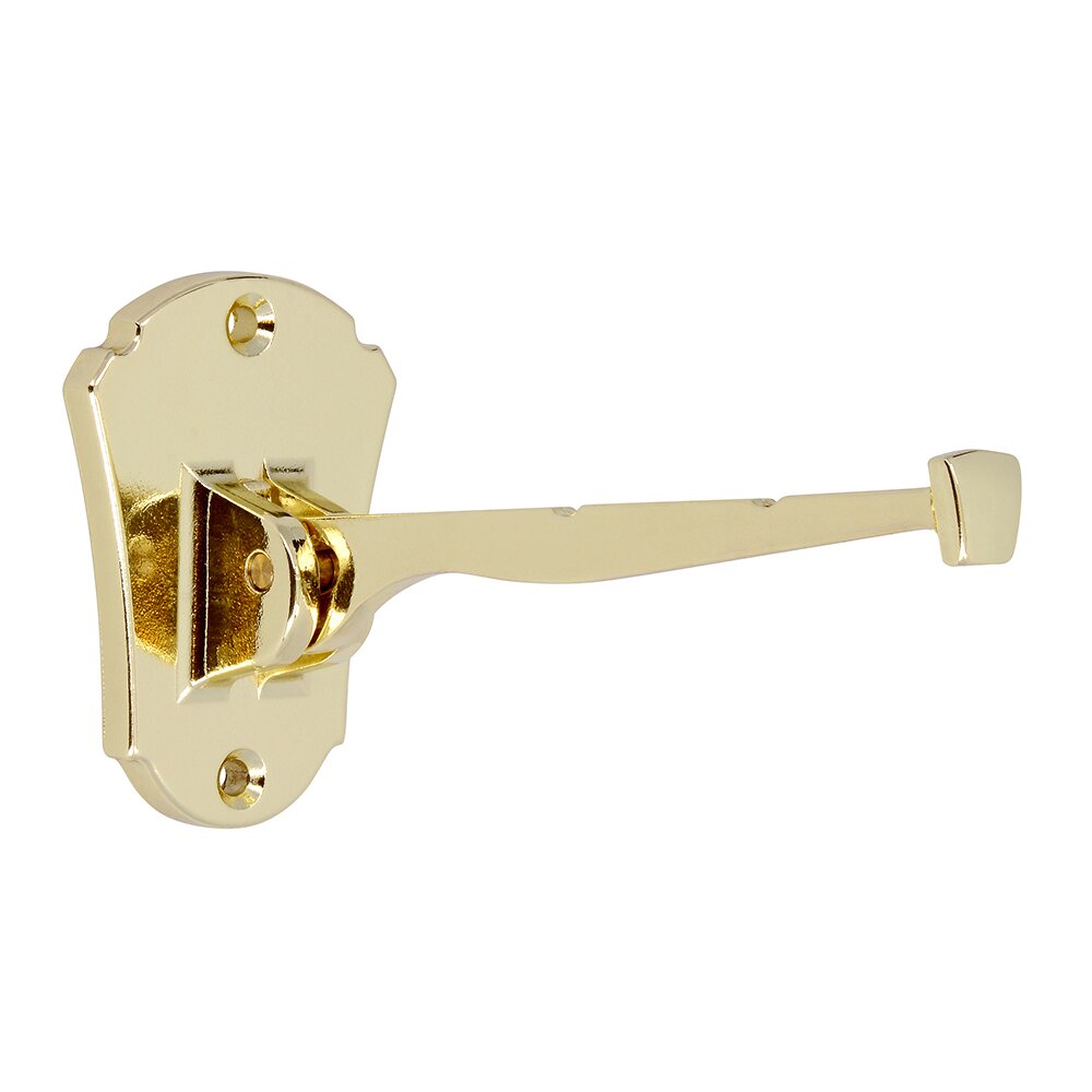 Siro Designs Clothes Hook Folding Arm in Bright Brass