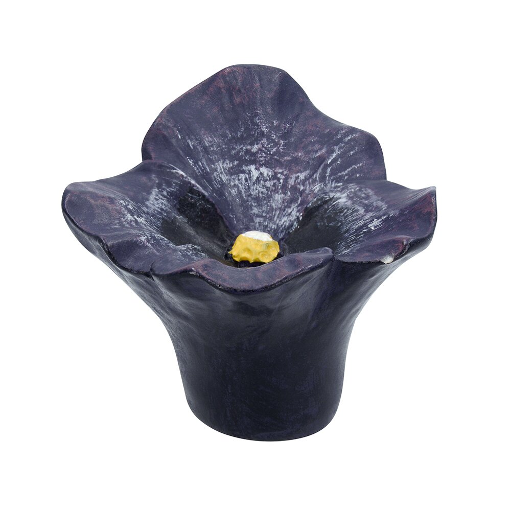 Siro Designs 49 mm Long Flower Knob in Flower Purple