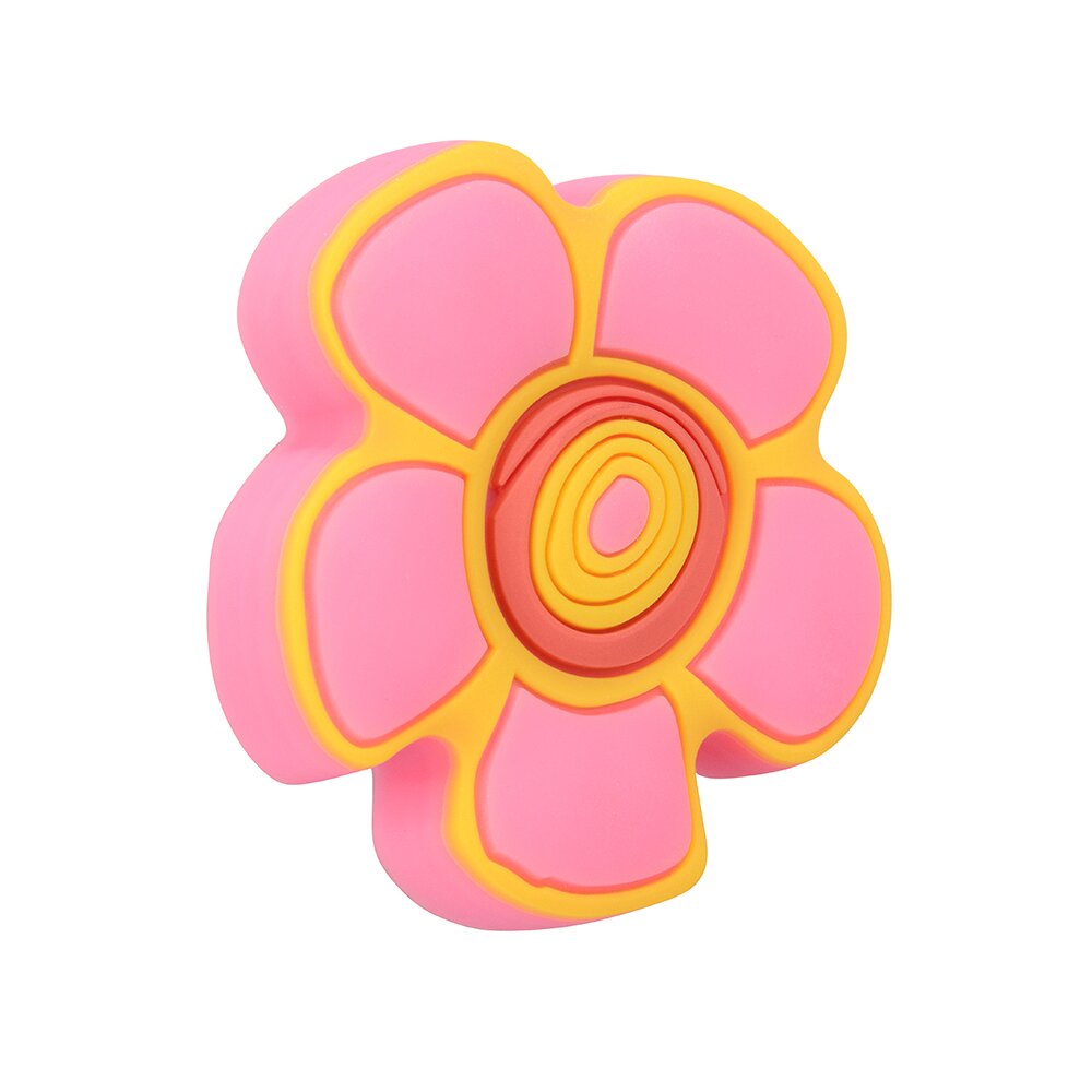Siro Designs 45 mm Long Flower Knob in Flower Rose