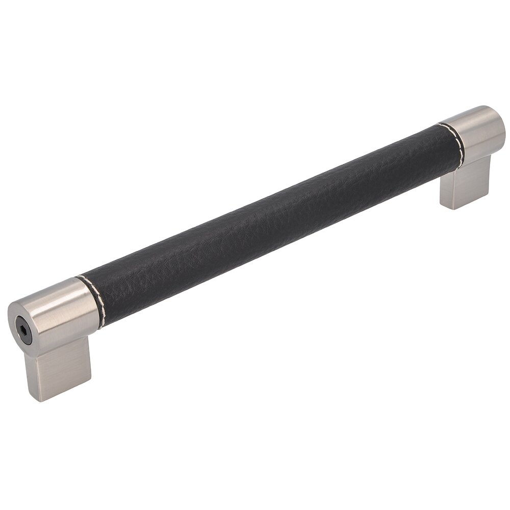 Siro Designs 7 1/2" Centers Handle in Black/Stainless Steel Effect