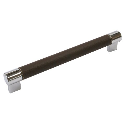 Siro Designs 7 1/2" Centers Handle in Brown/Chrome