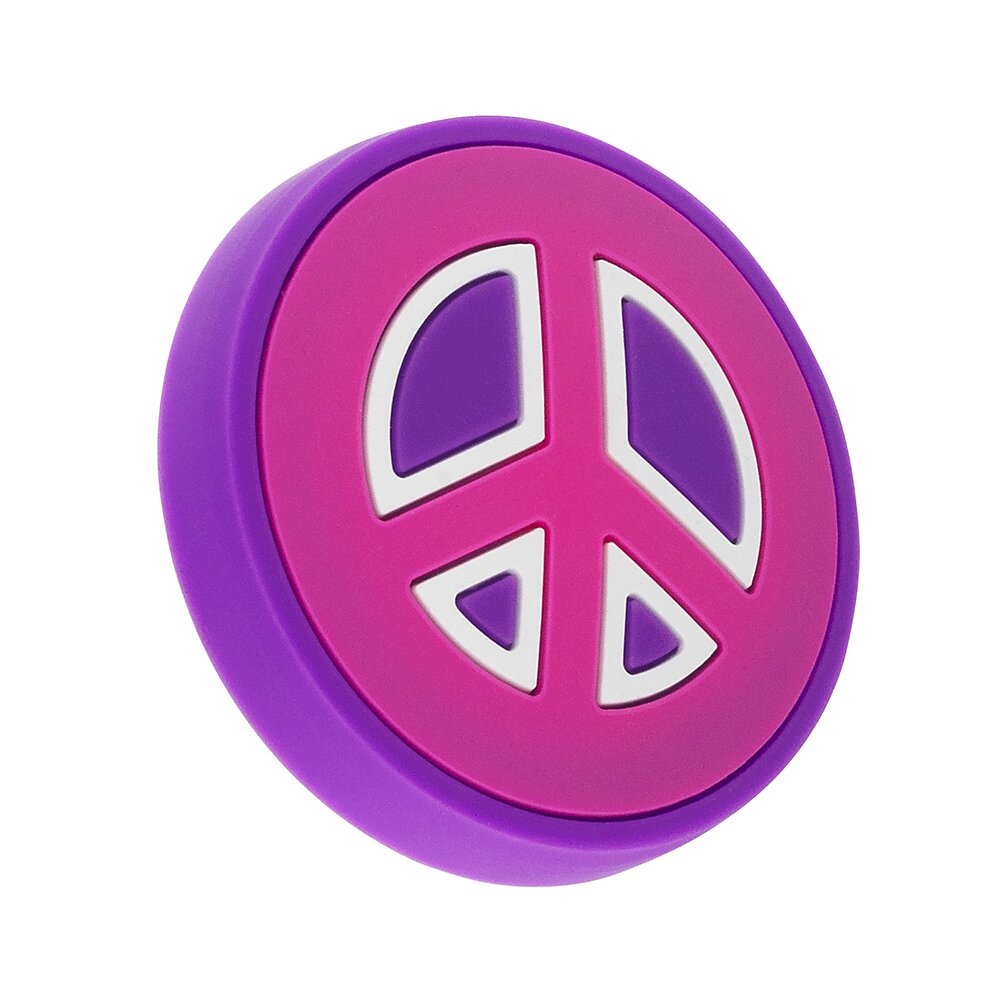 Siro Designs 50mm Diameter Peace Sign Knob in Peace Sign Pink