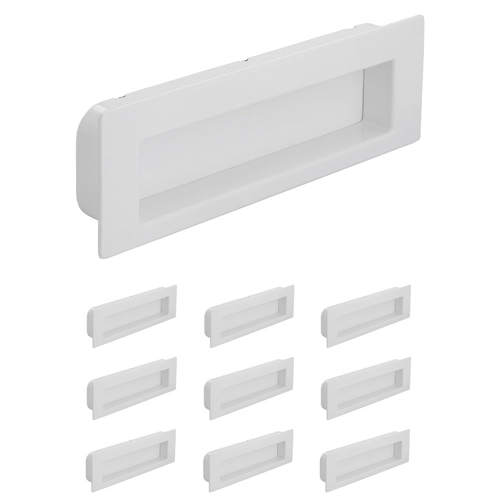 Siro Designs (10pc) 96mm Centers Recessed Pull in White