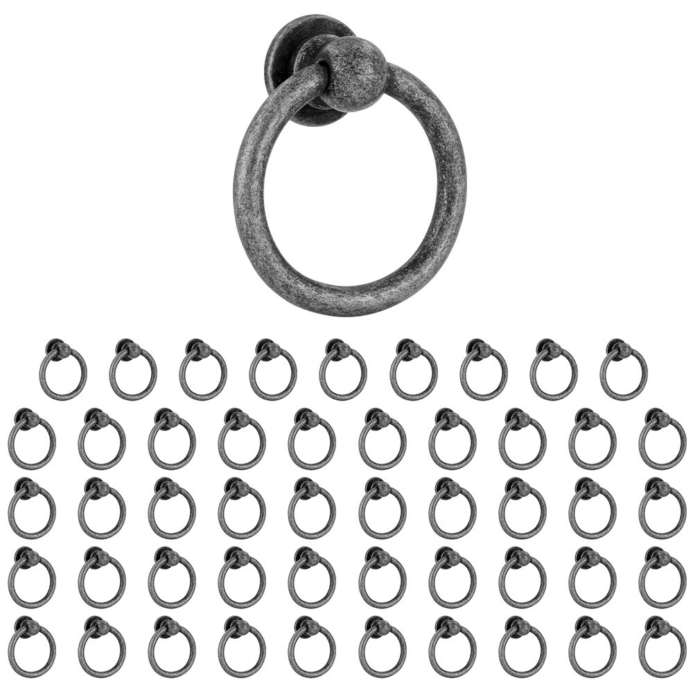 Siro Designs (50pc) 40mm Ring Pull in Antique Iron