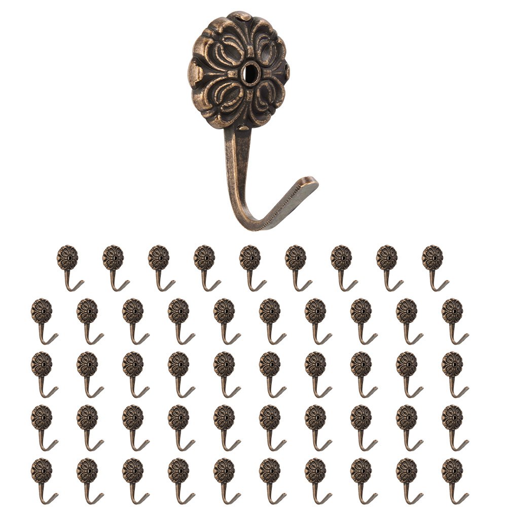 Siro Designs (50pc) Hook in Antique Brass