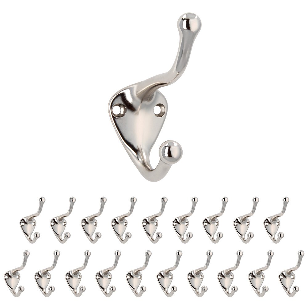 Siro Designs (20pc) Hook in Bright Nickel