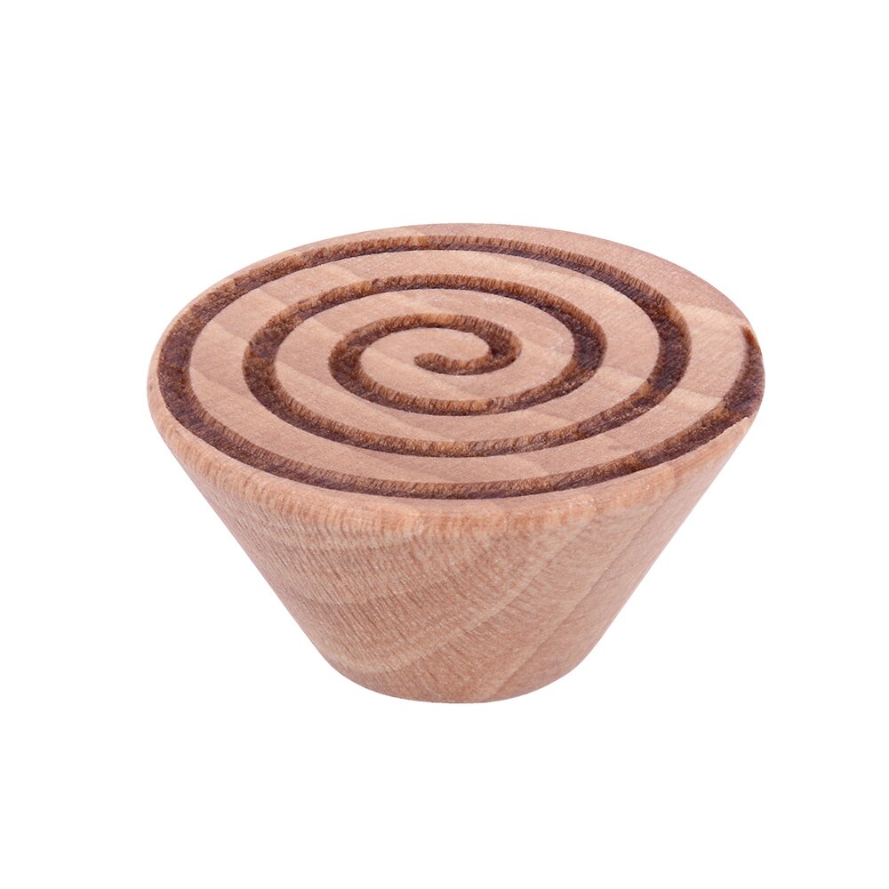 Siro Designs 1 3/16" Spiral Knob in Beech Lacquered