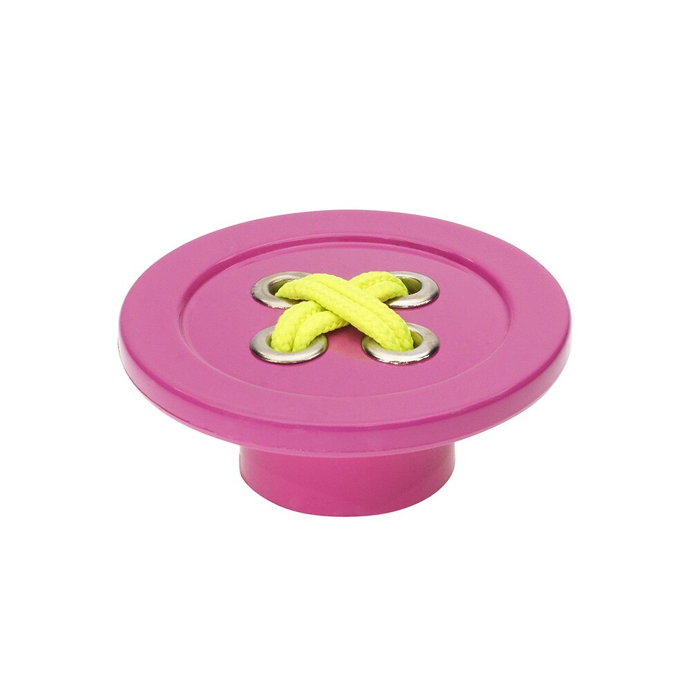 Siro Designs 58 mm Long Button Knob in Pink/Green