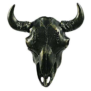 Sierra Lifestyles Buffalo Skull Knob in Bronzed Black