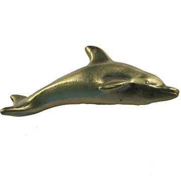 Sierra Lifestyles Dolphin Knob Left in Antique Brass