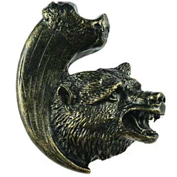 Sierra Lifestyles Bear with Claw Knob Left in Bronzed Black