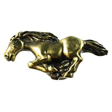 Sierra Lifestyles Stallion Knob Right in Antique Brass