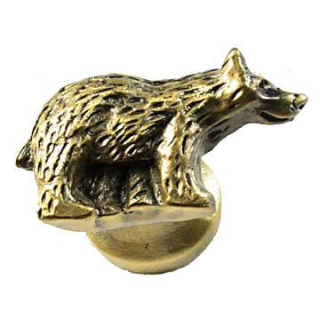 Sierra Lifestyles Bear Knob Left in Antique Brass