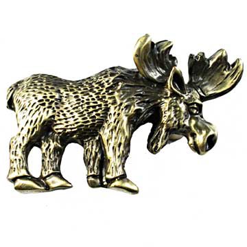Sierra Lifestyles Moose Pull in Antique Brass