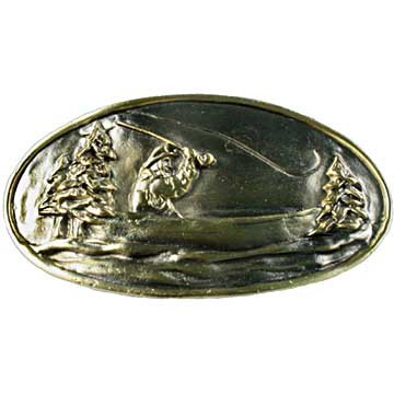 Sierra Lifestyles Fly Fishing Pull in Antique Brass