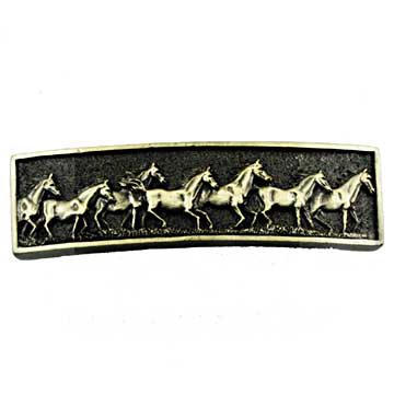 Sierra Lifestyles Running Horse Pull in Antique Brass