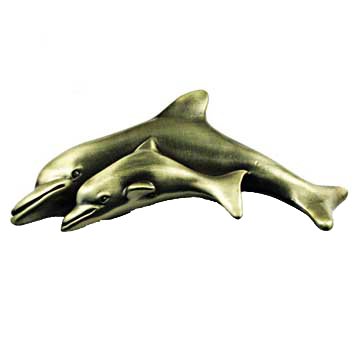 Sierra Lifestyles Dolphin Pull in Antique Brass