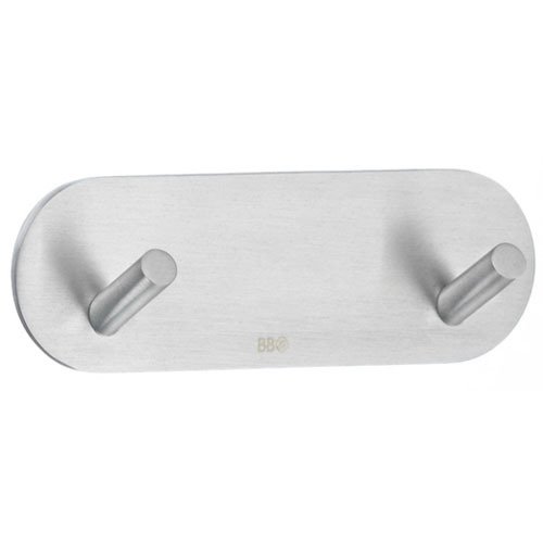 Smedbo Double Self Adhesive Mini Hook in Brushed Stainless Steel