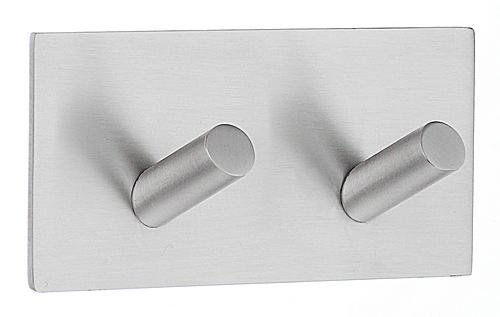 Smedbo Self Adhesive Double Hook Design in Stainless Steel Brushed