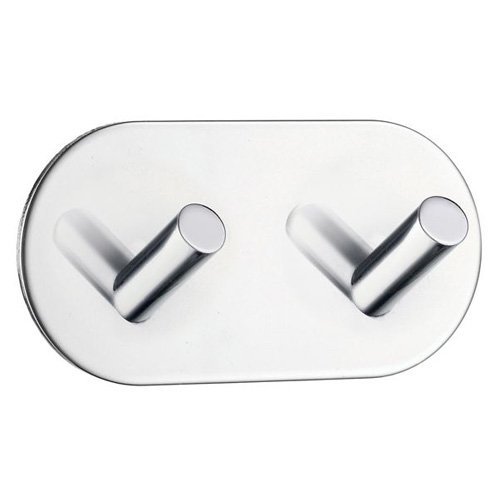 Smedbo Steel Double Self-Adhesive Hook in Polished Stainless Steel