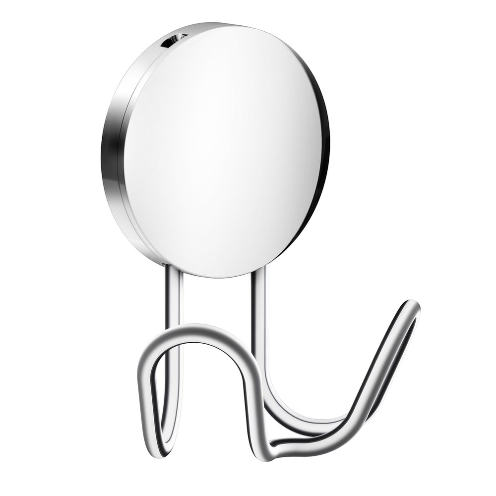 Smedbo Self Adhesive Double Hook in Polished Chrome
