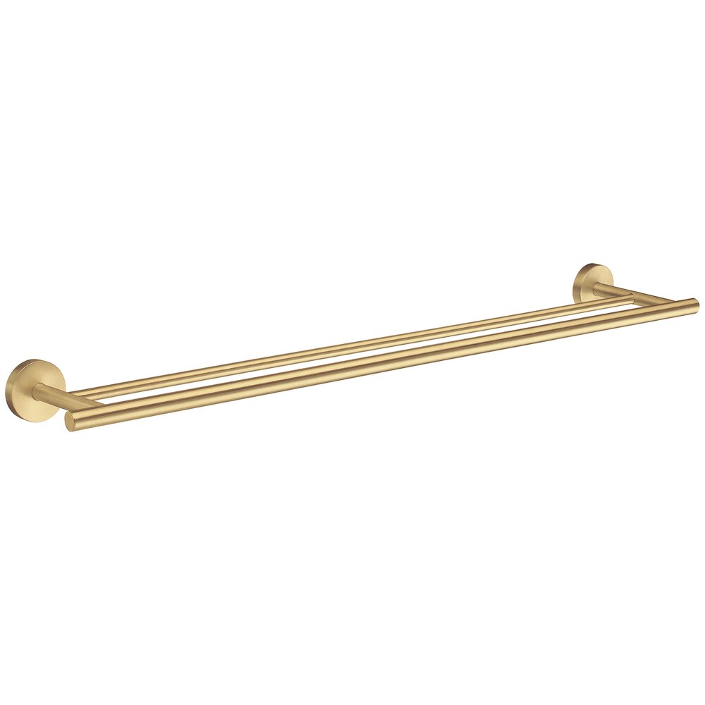 Smedbo 25" Double Towel Bar in Brushed Brass